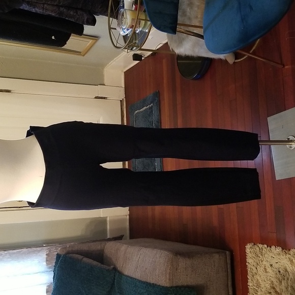 Cos Lux Navy Flat Front Stretch Pants Sz. 6 - Picture 3 of 12